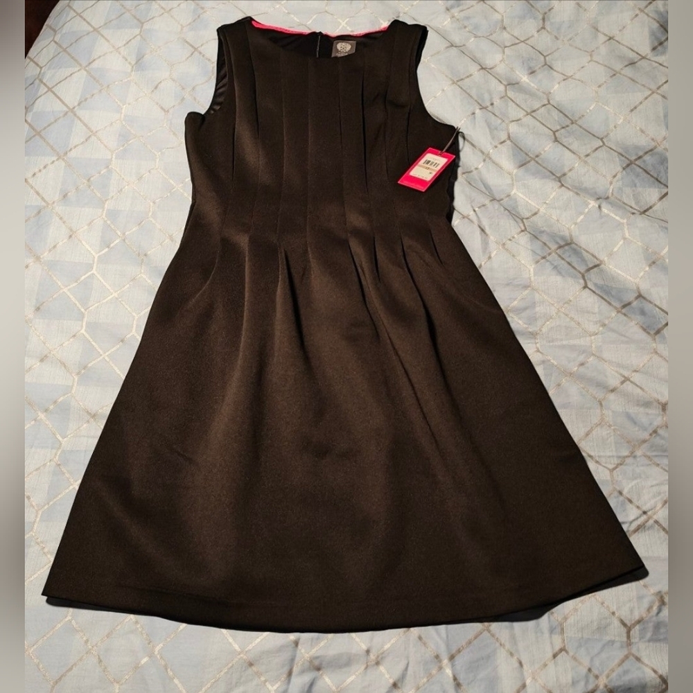 Vince Camuto fit and flare black dress